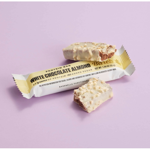 Barebells Baltymų batonėlis 55 g - baltasis šokoladas su migdolais Barebells Baltymų batonėlis 55 g - baltasis šokoladas su migdolais