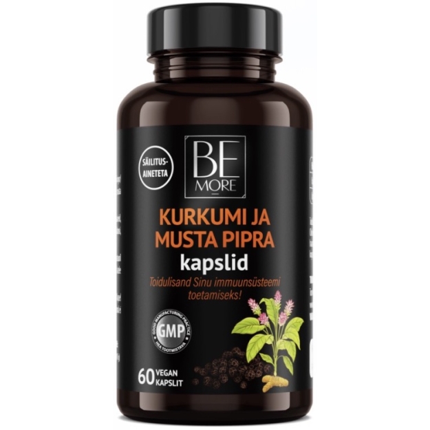 Kurkuma melno piparu kapsulas 60 gab
