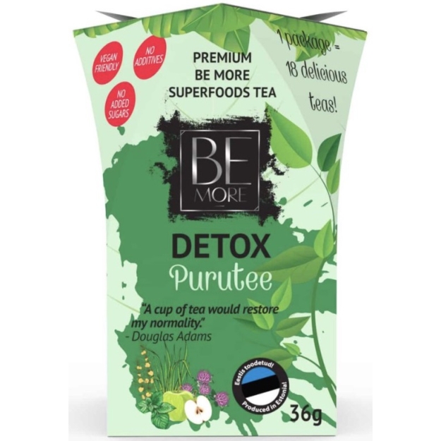 Be more DETOX birstoša tēja 36 g bilde Be more DETOX birstoša tēja 36 g fotogrāfija