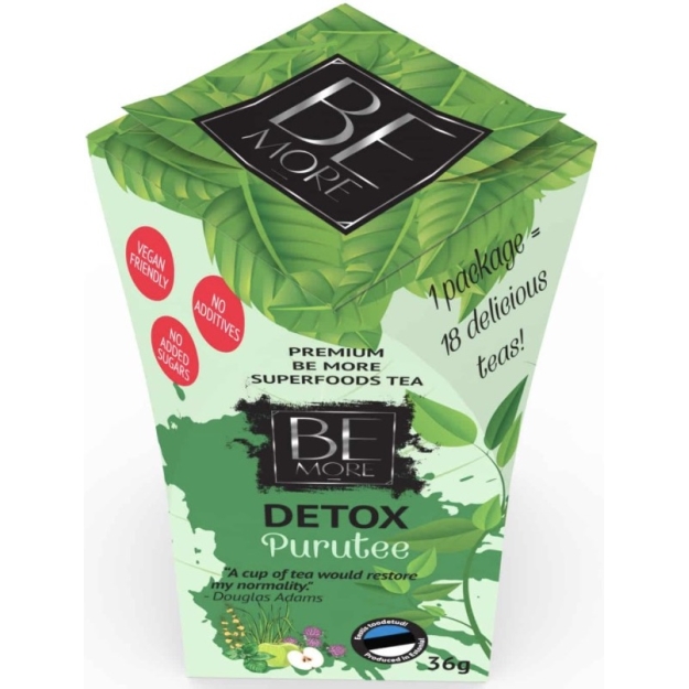 Be more DETOX birstoša tēja 36 g bilde Be more DETOX birstoša tēja 36 g fotogrāfija