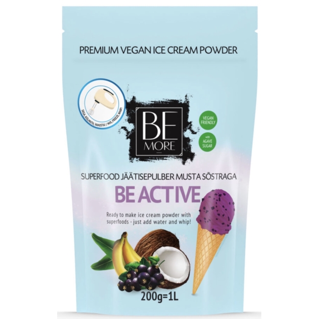 Be more Vegan Be Active Ledų pudra 200 g - juodųjų serbentų nuotrauka