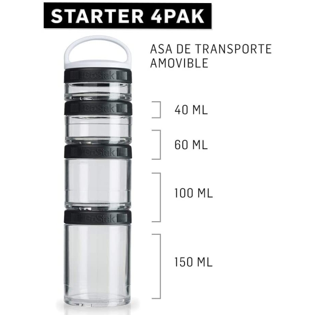 Blender Bottle Combo Pak Sportmixer kratītājs un Gostak Starter 4Pak - melns bilde Blender Bottle Combo Pak Sportmixer kratītājs un Gostak Starter 4Pak - melns fotogrāfija