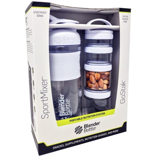 Blender Bottle Combo Pak Sportmixer Шейкер и Gostak Starter 4Pak - Белый картинка Blender Bottle Combo Pak Sportmixer Шейкер и Gostak Starter 4Pak - Белый фото