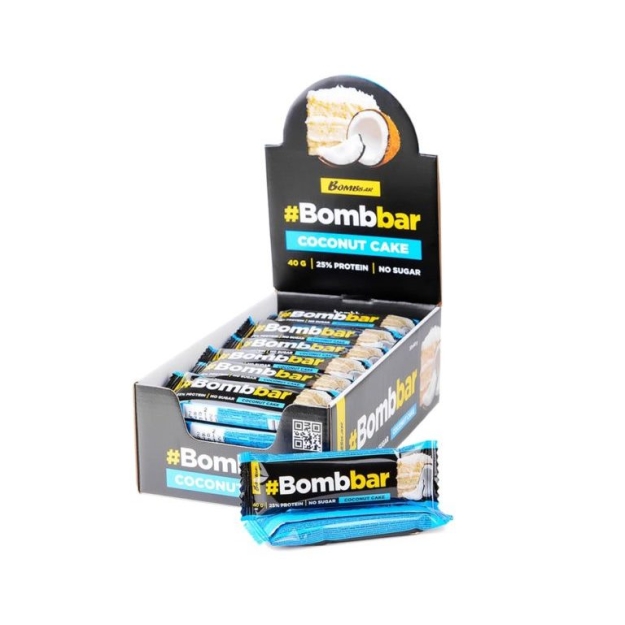 Bombbar #Bombbar Protein Bar 40 g Coconut Cake pilt Bombbar #Bombbar Protein Bar 40 g Coconut Cake foto