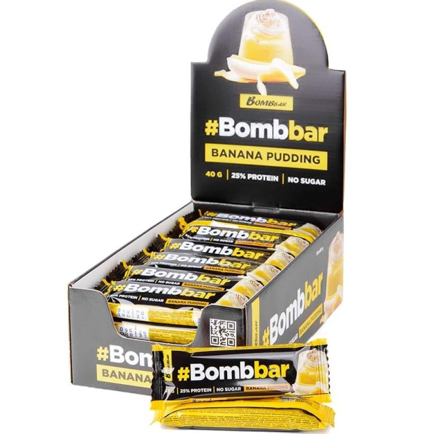 Bombbar Protein Bar 40 g Banana Pudding bilde Bombbar Protein Bar 40 g Banana Pudding fotogrāfija