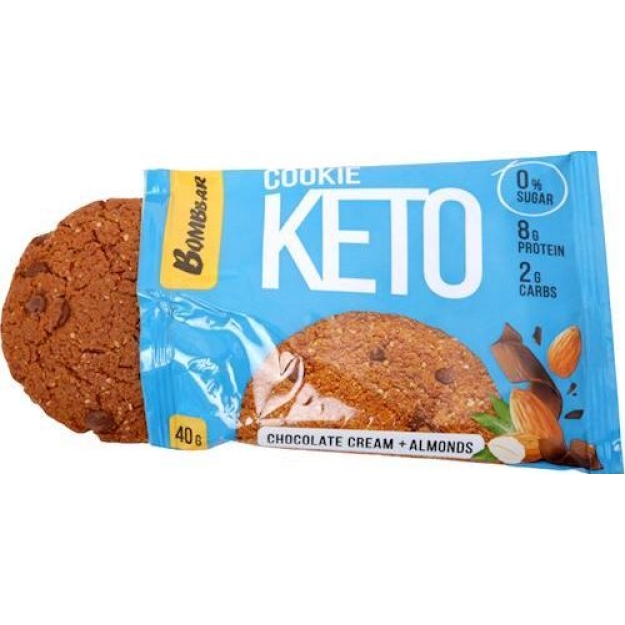 Bombbar Keto Cookies 40 g -Chocolate Cream & Almonds- picture Bombbar Keto Cookies 40 g -Chocolate Cream & Almonds- photo