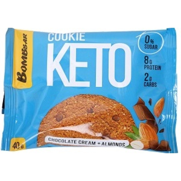 Bombbar Keto Cookies 40 g -Chocolate Cream & Almonds- picture Bombbar Keto Cookies 40 g -Chocolate Cream & Almonds- photo