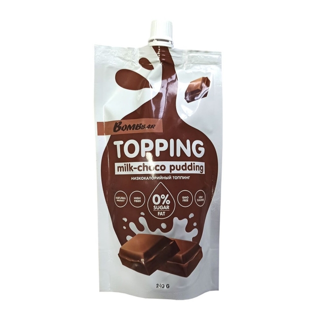 Bombbar Topping Milk-Choco Pudding 250 g bilde Bombbar Topping Milk-Choco Pudding 250 g fotogrāfija