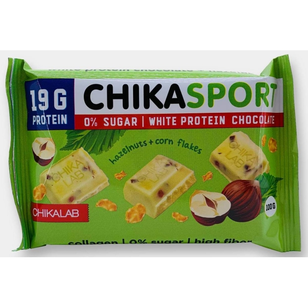 Bombbar Chika Sport chocolate with hazelnuts and cornflakes 100 g picture Bombbar Chika Sport chocolate with hazelnuts and cornflakes 100 g photo