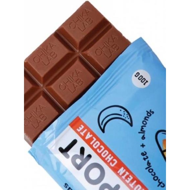 Bombbar Chika Sport milk chocolate with almonds 100 g picture Bombbar Chika Sport milk chocolate with almonds 100 g photo
