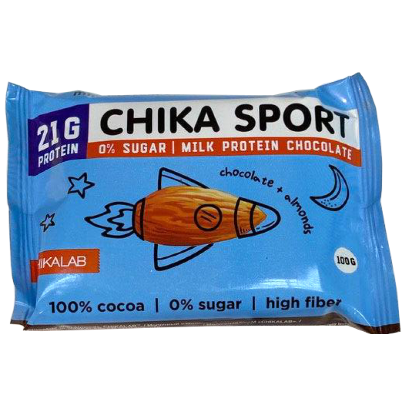 Bombbar Chika Sport piimašokolaad mandlitega 100 g foto
