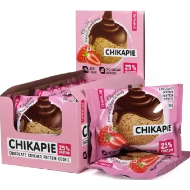 Bombbar Chikapie proteiiniküpsis 60 g, maasika pilt Bombbar Chikapie proteiiniküpsis 60 g, maasika foto