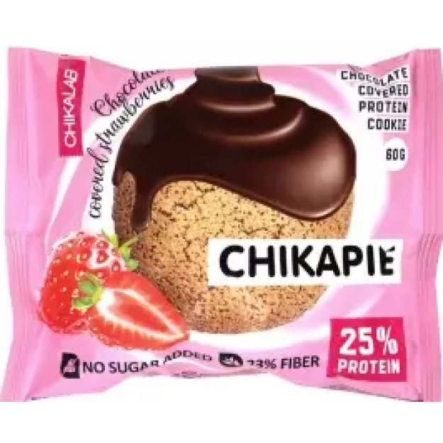 Bombbar Chikapie proteiiniküpsis 60 g, maasika pilt Bombbar Chikapie proteiiniküpsis 60 g, maasika foto