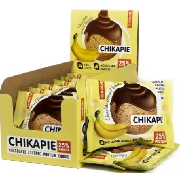 Bombbar Chikapie proteiiniküpsis 60 g, banaani pilt Bombbar Chikapie proteiiniküpsis 60 g, banaani foto