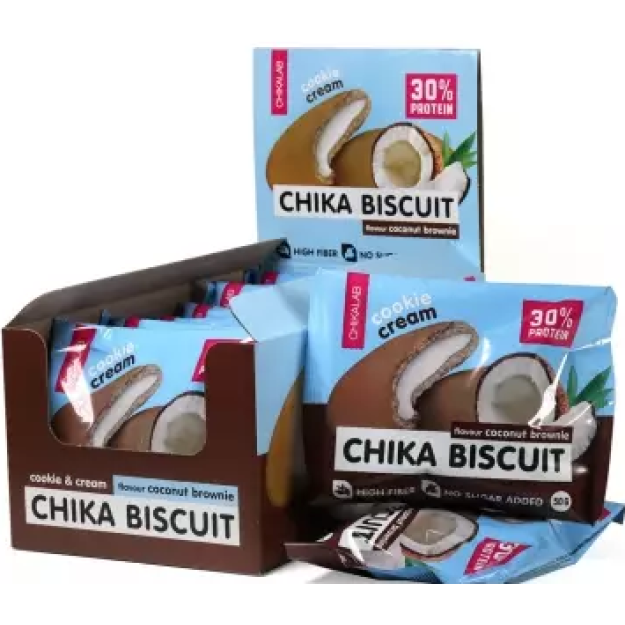 Bombbar Chika Biscuit 50 g, Coconut Brownie picture Bombbar Chika Biscuit 50 g, Coconut Brownie photo