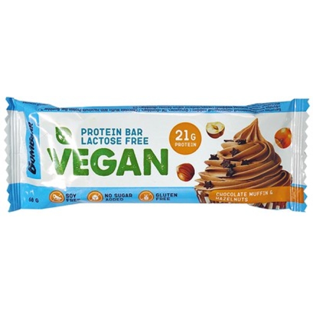 Bombbar Vegan bar 60 г - шоколадный маффин с фундуком картинка Bombbar Vegan bar 60 г - шоколадный маффин с фундуком фото