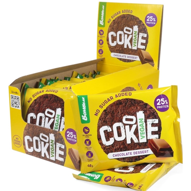 Bombbar Vegan cookie 40 g - chocolate dessert picture Bombbar Vegan cookie 40 g - chocolate dessert photo