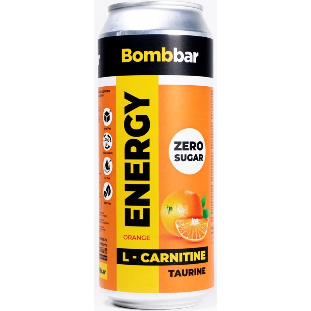 Bombbar Energy Drink 500 мл - апельсин картинка Bombbar Energy Drink 500 мл - апельсин фото