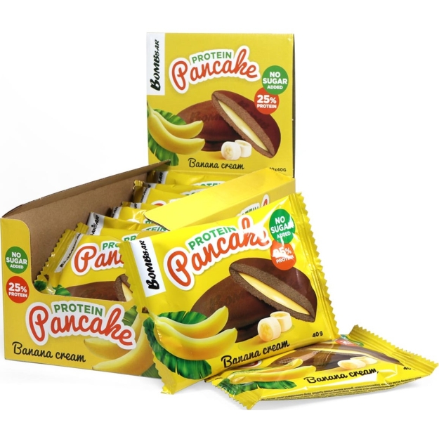 Bombbar Protein pancake 40 g - Banana cream picture Bombbar Protein pancake 40 g - Banana cream photo