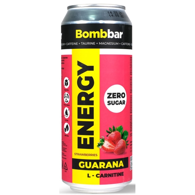 Bombbar Enerģijas dzēriens 500 ml - zemenes fotogrāfija