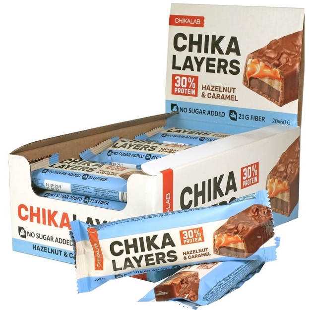 Bombbar Chikalab Chika Layers protein bar 60 g - hazelnut & caramel picture Bombbar Chikalab Chika Layers protein bar 60 g - hazelnut & caramel photo