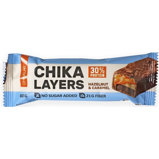 Bombbar Chikalab Chika Layers protein bar 60 g - hazelnut & caramel picture Bombbar Chikalab Chika Layers protein bar 60 g - hazelnut & caramel photo