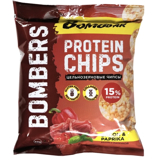 Bombbar Chips 50 g - Bacon with Paprika picture Bombbar Chips 50 g - Bacon with Paprika photo