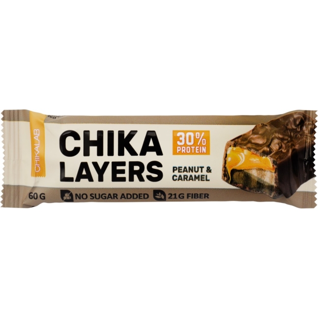 Chika layers proteīna batoniņš 60 g - zemesriekstu karamele