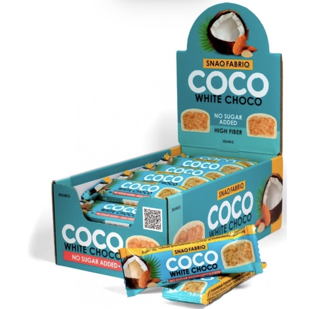 Bombbar Batoniņš COCO 40 g - Baltā mandele bilde Bombbar Batoniņš COCO 40 g - Baltā mandele fotogrāfija