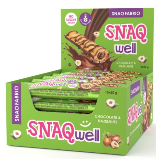 Bombbar Вафля Snaq Well 20 г - Шоколадный фундук картинка Bombbar Вафля Snaq Well 20 г - Шоколадный фундук фото