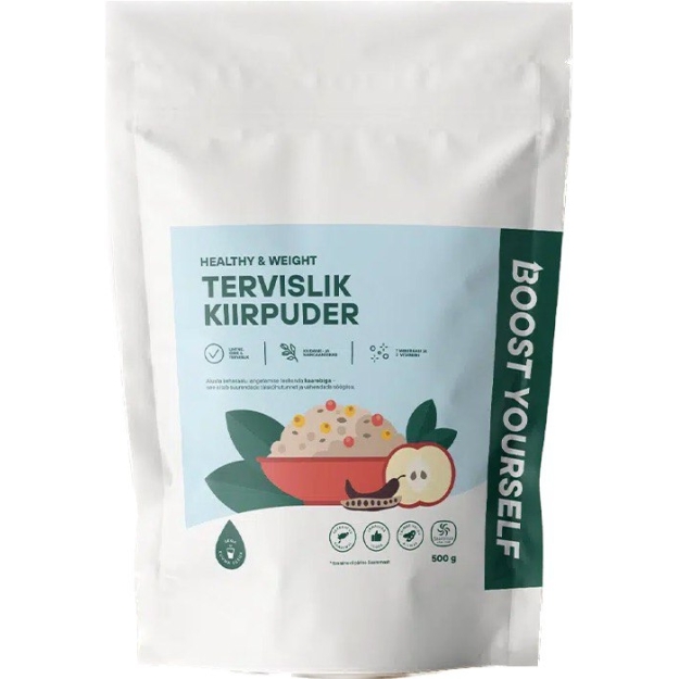 Boost Yourself Healthy&Weight Tervislik Kiirpuder 500 g pilt Boost Yourself Healthy&Weight Tervislik Kiirpuder 500 g foto