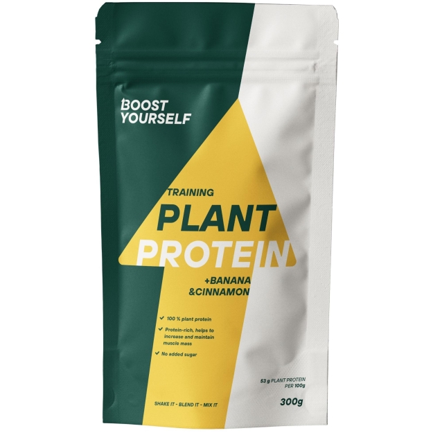 Boost Yourself Training Plant Protein blend (bananas ir cinamonas) 300 g paveikslėlį Boost Yourself Training Plant Protein blend (bananas ir cinamonas) 300 g nuotrauka