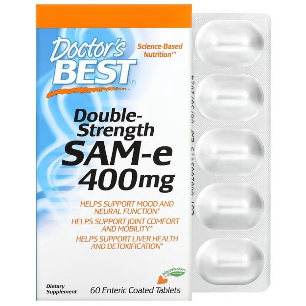 Doctor's Best SAMe 400 mg 60 vegan kapslit pilt Doctor's Best SAMe 400 mg 60 vegan kapslit foto