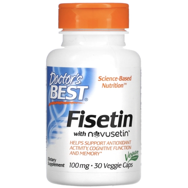Doctor's Best Fisetinas su Novusetin 100 mg 30 veganiškų kapsulių paveikslėlį Doctor's Best Fisetinas su Novusetin 100 mg 30 veganiškų kapsulių nuotrauka