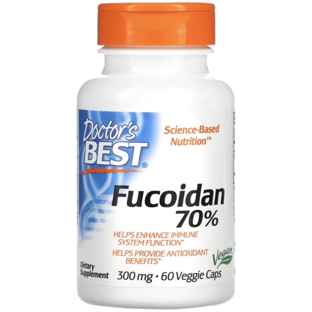 Doctor's Best Fucoidan 70% 300 mg 60 vegan kapslit pilt Doctor's Best Fucoidan 70% 300 mg 60 vegan kapslit foto