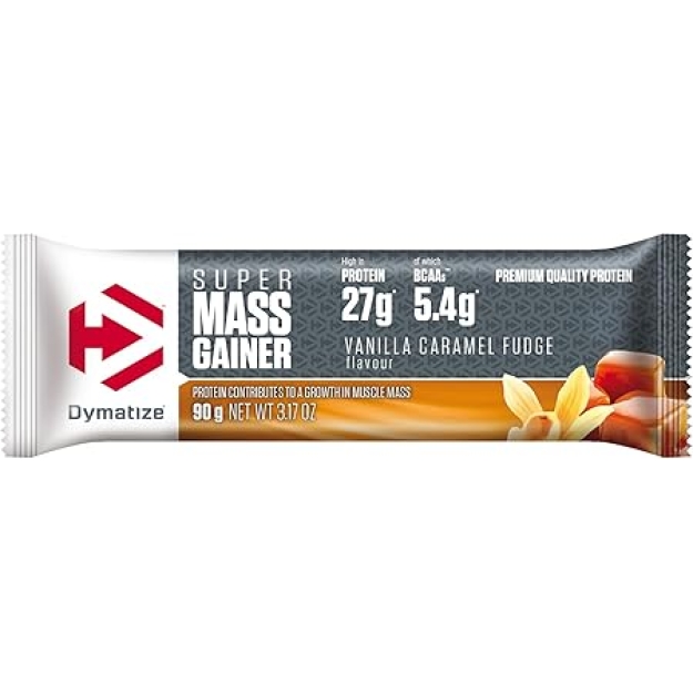 Dymatize Super Mass Gainer Bar 90 g - Vanilla Caramel Fudge Dymatize Super Mass Gainer Bar 90 g - Vanilla Caramel Fudge