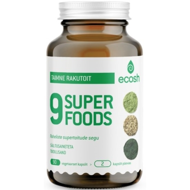 SuperGreen – 9 supermaistai, 90 vege kapsulių