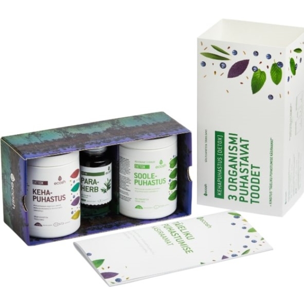 Ecosh Terviklik kehapuhastuskuur (Detox) – 3 organismi puhastavat toodet + käsiraamat foto