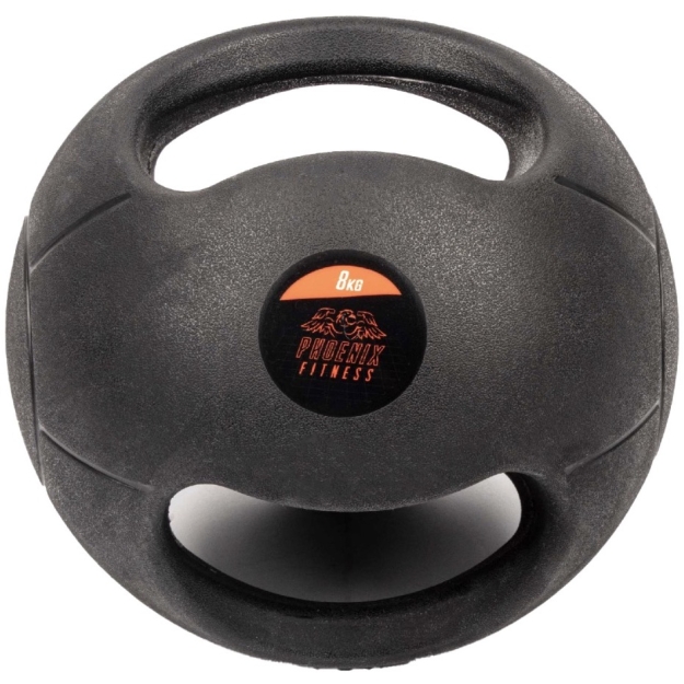Phoenix Fitness Kahe käepidemega meditsiinipall 8 kg pilt Phoenix Fitness Kahe käepidemega meditsiinipall 8 kg foto