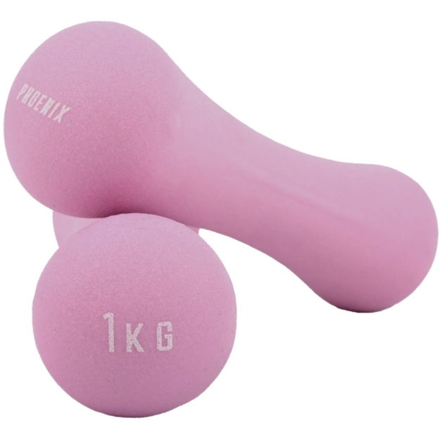 Phoenix Fitness Dumbbell 1 kg x 2, pink picture Phoenix Fitness Dumbbell 1 kg x 2, pink photo