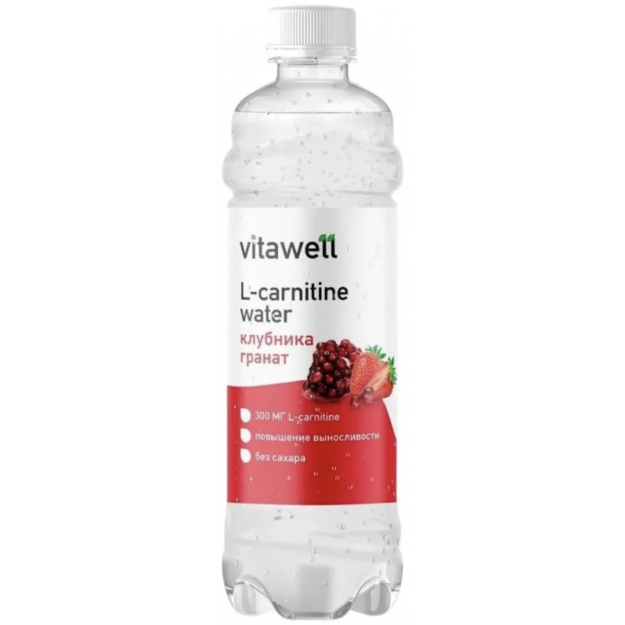 Fitness Food Factory Kergelt gaseeritud jook Vitawell L-Carnitine Water 0,5 l - Maasikas-Granaatõun Fitness Food Factory Kergelt gaseeritud jook Vitawell L-Carnitine Water 0,5 l - Maasikas-Granaatõun