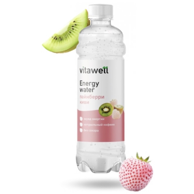 Lengvai gazuotas gėrimas „Vitawell Energy Water“ 0,5 l - Paanberi-Kivi Lengvai gazuotas gėrimas „Vitawell Energy Water“ 0,5 l - Paanberi-Kivi