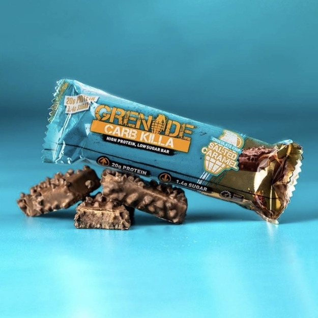Grenade Carb Killa 60 g x 4 - Šokolaaditükid soolatud karamellis pilt Grenade Carb Killa 60 g x 4 - Šokolaaditükid soolatud karamellis foto