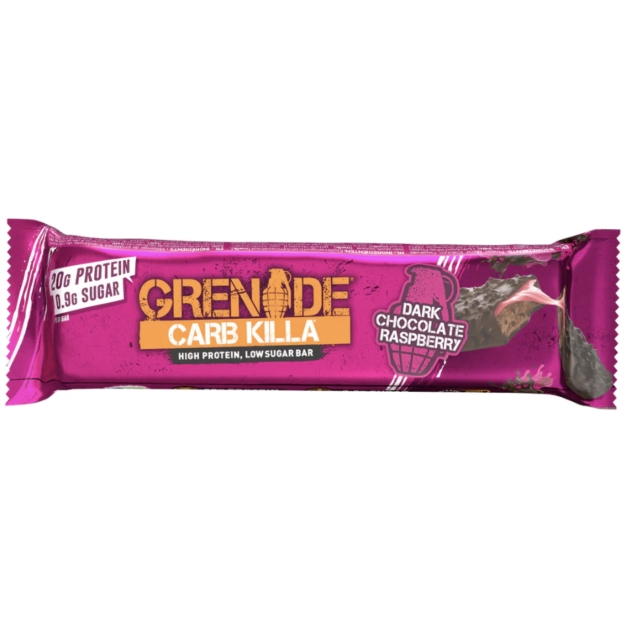 Grenade "Carb Killa" 60 g - Tamsus šokoladas su avietėmis