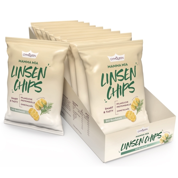 Gymqueen Lentil Chips 40 g - Dill picture Gymqueen Lentil Chips 40 g - Dill photo