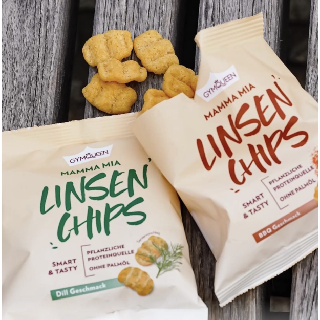 Gymqueen Lentil Chips 40 g - Dill picture Gymqueen Lentil Chips 40 g - Dill photo