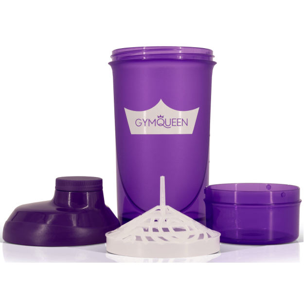 Gymqueen Purpurinė purtyklė su skyriumi, 500 ml paveikslėlį Gymqueen Purpurinė purtyklė su skyriumi, 500 ml nuotrauka