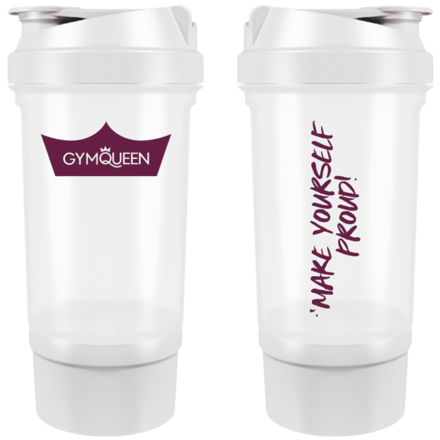 Gymqueen Valge šeiker koos sahtliga, 500 ml foto