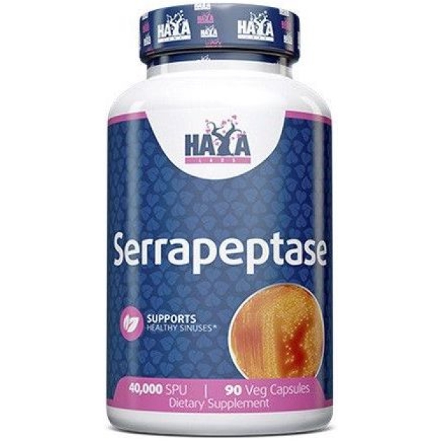Haya Labs Serrapeptase 40000 SPU 90 vege capsules picture Haya Labs Serrapeptase 40000 SPU 90 vege capsules photo