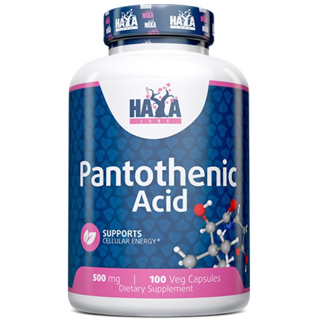 Haya Labs Pantothenic Acid 500 mg 100 vege kapsulas bilde Haya Labs Pantothenic Acid 500 mg 100 vege kapsulas fotogrāfija